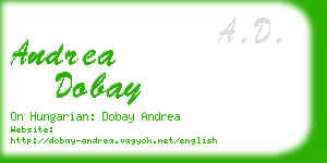 andrea dobay business card